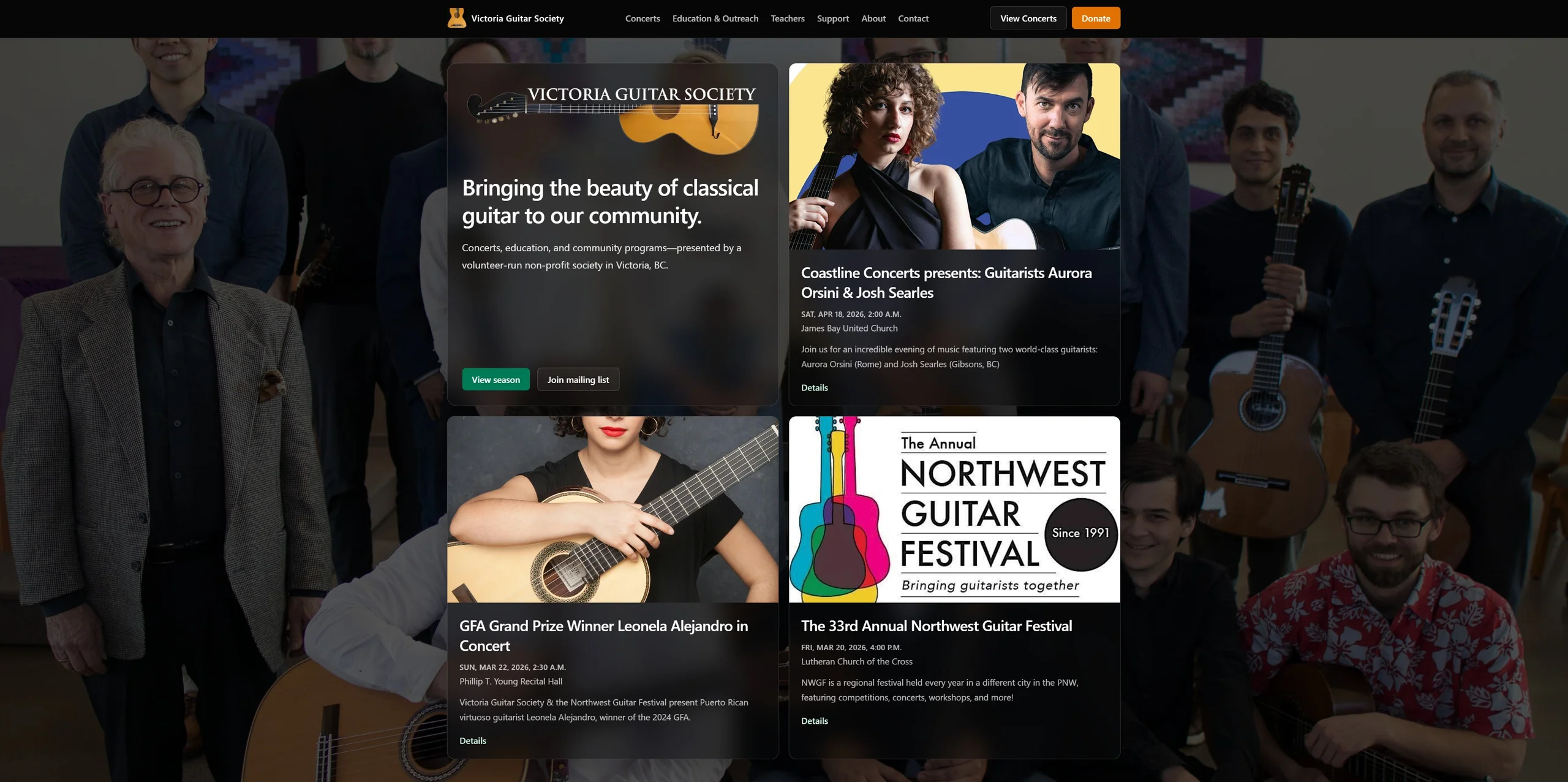 Victoria Guitar Society screenshot 1